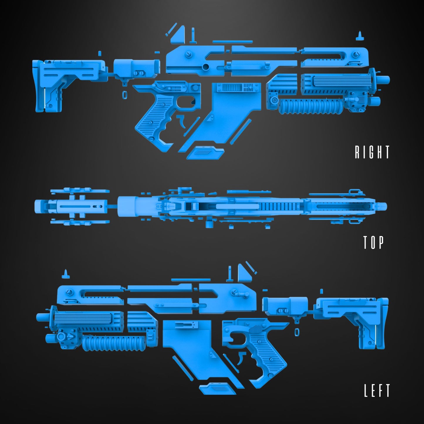Alien: Romulus Pulse Rifle F44AA - Prop أو Cosplay (مجموعة أدوات DIY الخام)