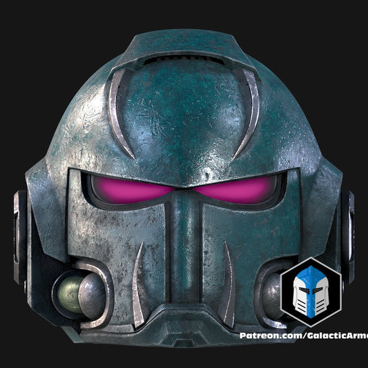 خوذة Warhammer Space Marine 2: Alpha Legion Chaos - دعامة أو تنكرية