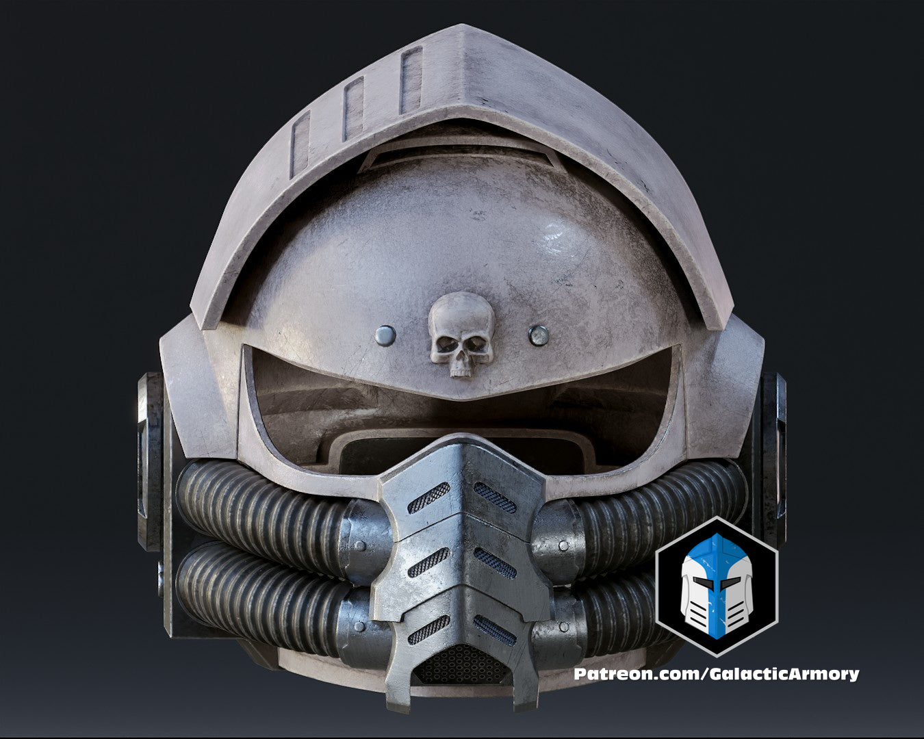 Grimdark: Power Armour Helmet - Bulwark - Prop or Cosplay